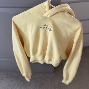 Vitality Affirmation Cropped Hoodie & Shorts - Citrine